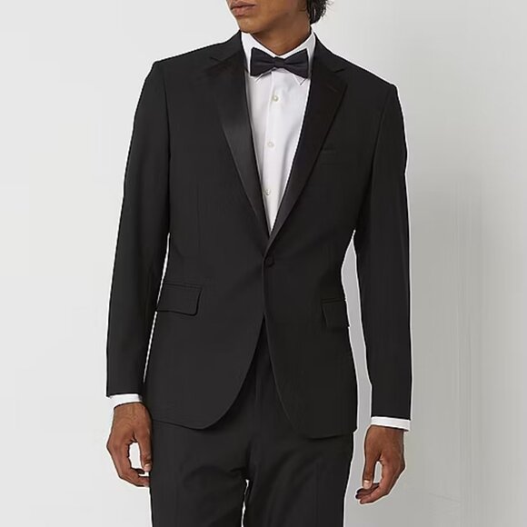 Men's JF J Ferrar Ultra Comfort Classic Fit Tuxedo Jacket - Black - 44R _ NWT - Picture 1 of 1